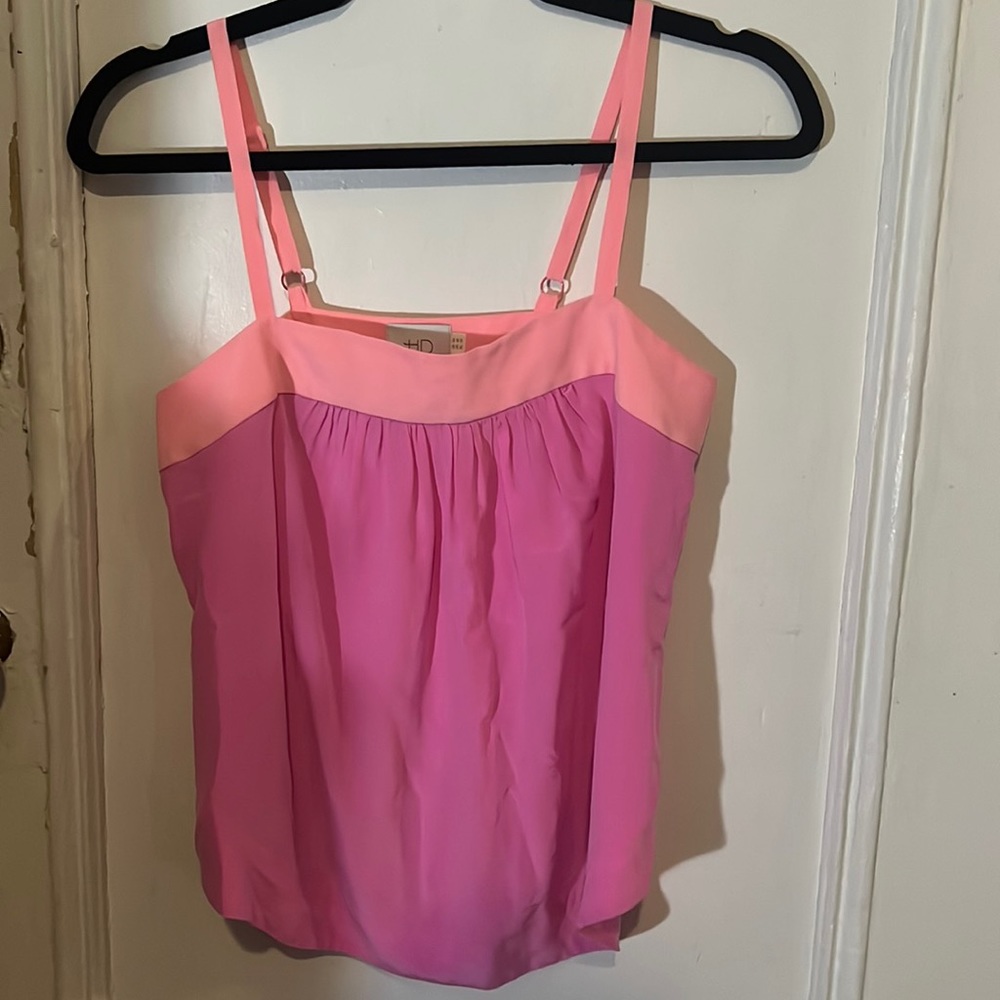 Y2K tank top pink Anthro fairy shirt neon party club blouse